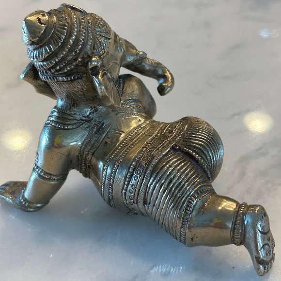 SOLID BRASS - 25.265 OZ. T,  ETCHED ELEPHANT, (INDIA) BEAUTIFUL - Picture 2 of 4